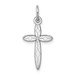 14K White Gold Laser Designed Cross Charm 21mm length - (B11-219) 14K White Gold Laser Designed Cross Charm 21mm length - (B11-219)