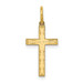 14K Yellow Gold Laser Designed Cross Charm 23mm length - (B11-231)