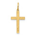 14K Yellow Gold Laser Designed Cross Charm 23mm length - (B11-231)