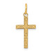 14K Yellow Gold Laser Designed Cross Charm 23mm length - (B11-276) 14K Yellow Gold Laser Designed Cross Charm 23mm length - (B11-276)