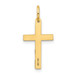 14K Yellow Gold Laser Designed Cross Charm 23mm length - (B11-276) 14K Yellow Gold Laser Designed Cross Charm 23mm length - (B11-276)