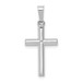 14K White Gold Polished Hollow Latin Cross Pendant - (B11-526)