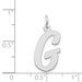 14K White Gold Large Script Initial Letter G Charm Pendant - (B11-876)