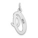 14K White Gold Large Script Initial Letter O Charm Pendant - (B13-188)