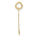 14K Yellow Gold Large Fancy Script Initial Letter P Charm Pendant - (B13-549)