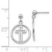 14K White Gold Polished Eternal Life Cross Dangle Post Earrings - (B36-923) 14K White Gold Polished Eternal Life Cross Dangle Post Earrings - (B36-923)