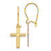 14K Yellow Gold Polished & Satin Cross Earrings - (B39-743) 14K Yellow Gold Polished & Satin Cross Earrings - (B39-743)