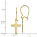14K Yellow Gold Polished & Satin Cross Earrings - (B39-743) 14K Yellow Gold Polished & Satin Cross Earrings - (B39-743)