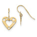 14K Yellow Gold Polished Cutout Heart Dangle Earrings - (B42-486) 14K Yellow Gold Polished Cutout Heart Dangle Earrings - (B42-486)