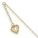 14K Yellow Gold Oval Link Chain with Diamond-cut Open Heart Cage with 1'' extension Anklet - Length 9'' inches - (C64-118) 14K Yellow Gold Oval Link Chain with Diamond-cut Open Heart Cage with 1'' extension Anklet - Length 9'' inches - (C64-118)