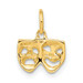14K Yellow Gold Comedy Tragedy Charm - (A82-537) 14K Yellow Gold Comedy Tragedy Charm - (A82-537)