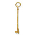 14K Yellow Gold Hockey Stick Charm - (A82-837)