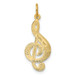 14K Yellow Gold Treble Clef Charm - (A82-839)