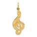 14K Yellow Gold Treble Clef Charm - (A82-839)