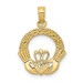 14K Yellow Gold Claddagh Charm 20mm length - (A83-454) 14K Yellow Gold Claddagh Charm 20mm length - (A83-454)