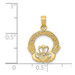 14K Yellow Gold Claddagh Charm 20mm length - (A83-454) 14K Yellow Gold Claddagh Charm 20mm length - (A83-454)