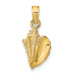 14K Yellow Gold Conch Shell Pendant - (A83-489)