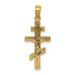 14K Yellow Gold Eastern Orthodox Crucifix Charm 25mm length - (A83-563) 14K Yellow Gold Eastern Orthodox Crucifix Charm 25mm length - (A83-563)