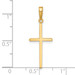 14K Yellow Gold Polished Cross Pendant 32mm length - (A83-639)