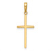 14K Yellow Gold Polished Cross Pendant 32mm length - (A83-639)