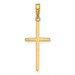 14K Yellow Gold Polished Cross Pendant 32mm length - (A83-639)