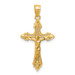 14K Yellow Gold Diamond-cut Crucifix Pendant 32mm length - (A83-676) 14K Yellow Gold Diamond-cut Crucifix Pendant 32mm length - (A83-676)