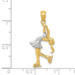 14K Yellow Gold Yellow Gold Rhodium Plated Ice Skater Pendant - (A83-733) 14K Yellow Gold Yellow Gold Rhodium Plated Ice Skater Pendant - (A83-733)