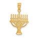 14K Yellow Gold Yellow Gold Rhodium Plated Menorah Pendant - (A83-744) 14K Yellow Gold Yellow Gold Rhodium Plated Menorah Pendant - (A83-744)