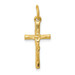 14K Yellow Gold Crucifix Charm 25mm length - (A83-861) 14K Yellow Gold Crucifix Charm 25mm length - (A83-861)