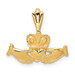 14K Yellow Gold Claddagh Charm 17mm length - (A83-950) 14K Yellow Gold Claddagh Charm 17mm length - (A83-950)