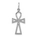 14K White Gold Ankh Cross Charm - (A83-967)