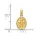 14K Yellow Gold Polished Small Fleur De Lis In Oval Pendant - (A84-142) 14K Yellow Gold Polished Small Fleur De Lis In Oval Pendant - (A84-142)