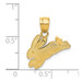 14K Yellow Gold Rabbit Charm - (A84-271) 14K Yellow Gold Rabbit Charm - (A84-271)