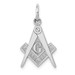 14K White Gold Polished Masonic Charm - (A84-401)