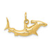 14K Yellow Gold Hammerhead Shark Charm - (A84-446)