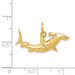 14K Yellow Gold Hammerhead Shark Charm - (A84-446)