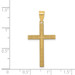 14K Yellow Gold Diamond-cut Latin Cross Pendant - (A84-494) 14K Yellow Gold Diamond-cut Latin Cross Pendant - (A84-494)