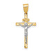 14K Two-tone Gold INRI Crucifix Pendant 30mm length - (A84-544) 14K Two-tone Gold INRI Crucifix Pendant 30mm length - (A84-544)