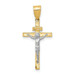 14K Two-tone Gold INRI Crucifix Pendant 30mm length - (A84-544) 14K Two-tone Gold INRI Crucifix Pendant 30mm length - (A84-544)