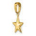 14K Yellow Gold Small Polished 3-D Star Charm - (A84-571) 14K Yellow Gold Small Polished 3-D Star Charm - (A84-571)