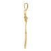 14K Yellow Gold Double Dolphins Charm Holder Pendant - (A84-627)