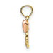 14K Two-tone Gold Polished Mom with Heart Pendant - (A84-748) 14K Two-tone Gold Polished Mom with Heart Pendant - (A84-748)