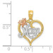 14K Two-tone Gold and Rhodium Mom Heart Pendant - (A84-827) 14K Two-tone Gold and Rhodium Mom Heart Pendant - (A84-827)