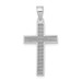 14K White Gold Cross Pendant 25mm length - (A85-496) 14K White Gold Cross Pendant 25mm length - (A85-496)