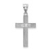 14K White Gold Cross Pendant 25mm length - (A85-496) 14K White Gold Cross Pendant 25mm length - (A85-496)