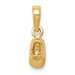14K Yellow Gold Baby Shoe Charm - (A85-582)