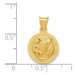 14K Yellow Gold Polished and Diamond-cut Baptism Circle Pendant - (A85-716) 14K Yellow Gold Polished and Diamond-cut Baptism Circle Pendant - (A85-716)