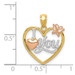 14k Yellow & Rose Gold Polished I Love You In Heart with Butterfly Pendant - (A85-955) 14k Yellow & Rose Gold Polished I Love You In Heart with Butterfly Pendant - (A85-955)