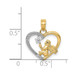 14K Yellow Gold Two-tone Angel In Heart with Star Pendant - (A86-124) 14K Yellow Gold Two-tone Angel In Heart with Star Pendant - (A86-124)