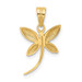 14K Two-tone Gold Diamond-cut and Polished Dragonfly Pendant - (A86-184) 14K Two-tone Gold Diamond-cut and Polished Dragonfly Pendant - (A86-184)